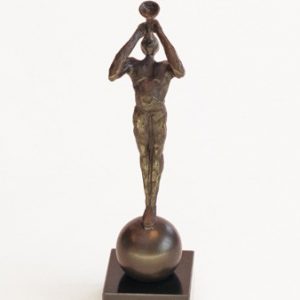 beeld brons trompettist