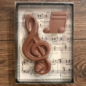 Chocoladeletter vioolsleutel