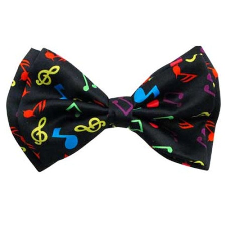 Vlinderstrik muzieknoten multicolor