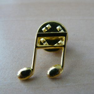 Pin muzieknoten goudkleurig