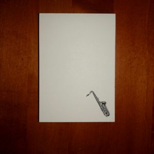 blocnote tenorsaxofoon