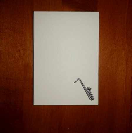 blocnote tenorsaxofoon