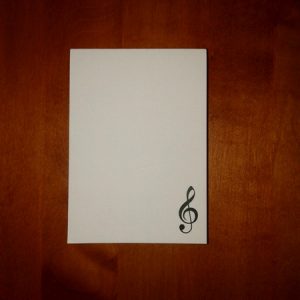 Blocnote vioolsleutel