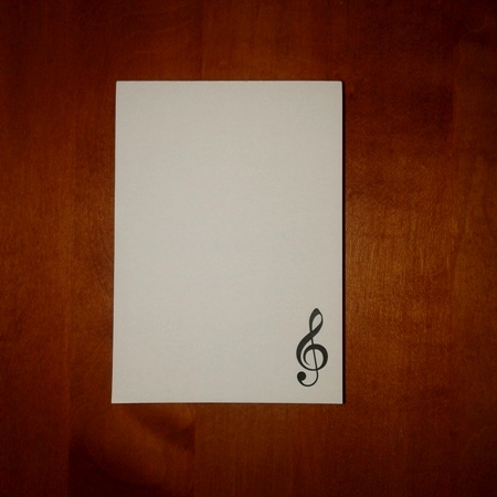 Blocnote vioolsleutel