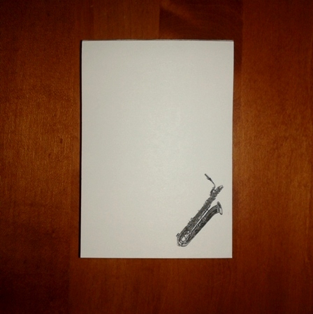 blocnote baritonsaxofoon