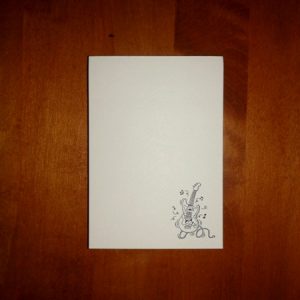 blocnote elektrische gitaar