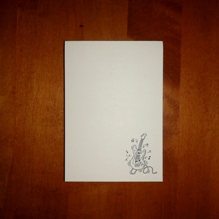 blocnote elektrische gitaar