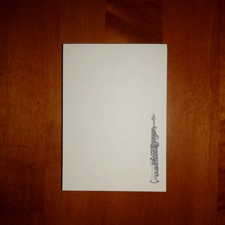 blocnote sopraansaxofoon