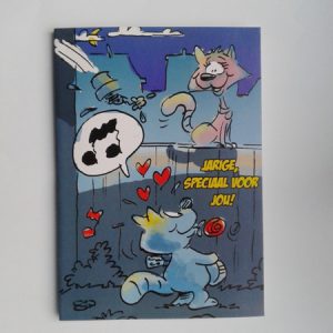 Wenskaart verjaardag (kat)