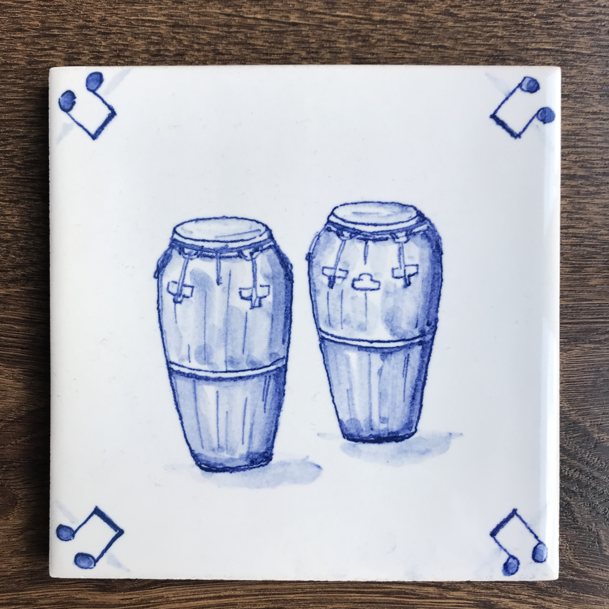 Tegeltje Delfts Blauw - Conga