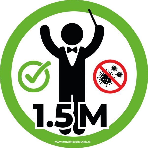 STICKERSET - 'Veilig Musiceren 1.5m' (4 st) - Afbeelding 5