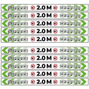 STICKERSET - 'Veilig Musiceren 2.0m' (10 st)