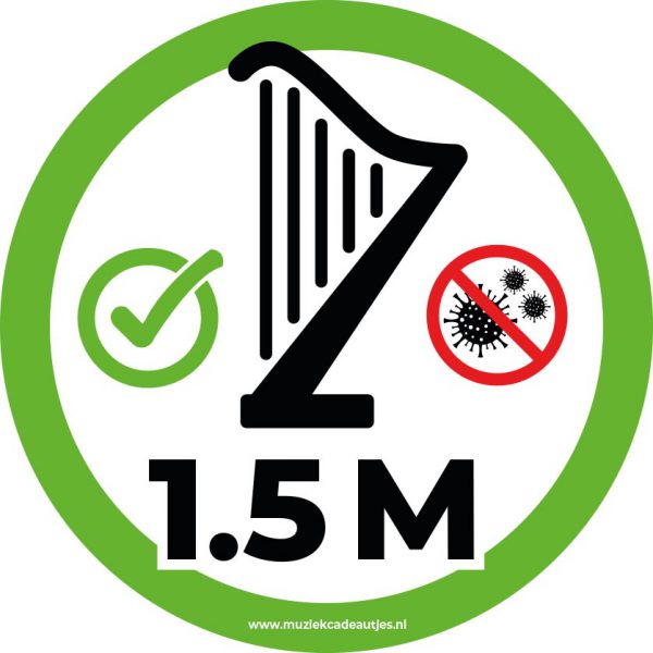 STICKERSET - 'Veilig Musiceren 1.5m' (4 st) - Afbeelding 2