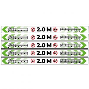 STICKERSET - 'Veilig Musiceren 2.0m' (5 st)