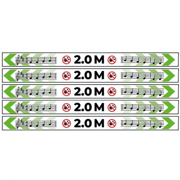 STICKERSET - 'Veilig Musiceren 2.0m' (5 st)