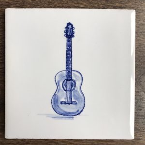 Tegeltje Delfts Blauw - Gitaar