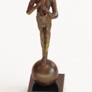 Bronzen beeld Saxofonist