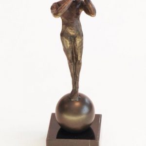 Bronzen beeld Trombonist