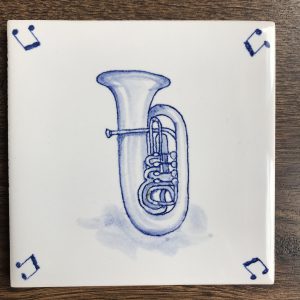 Tegeltje Delfts Blauw - Tuba