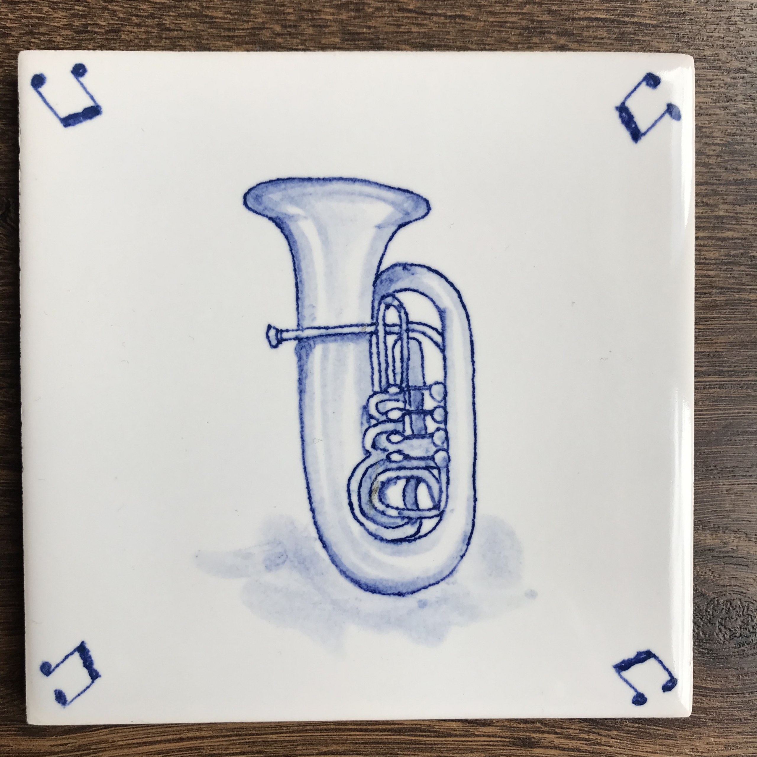 Tegeltje Delfts Blauw - Tuba