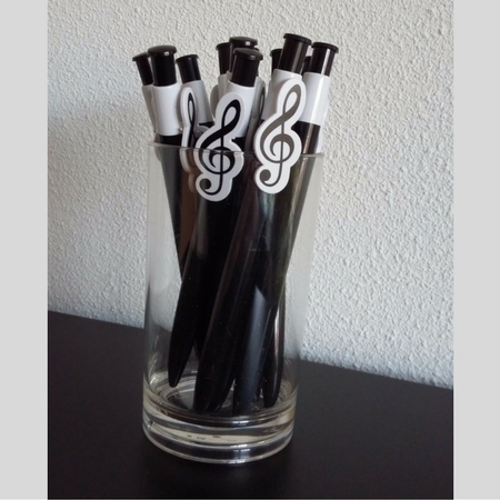 Potlood noten en sleutels en tekens (wit) - Afbeelding 14