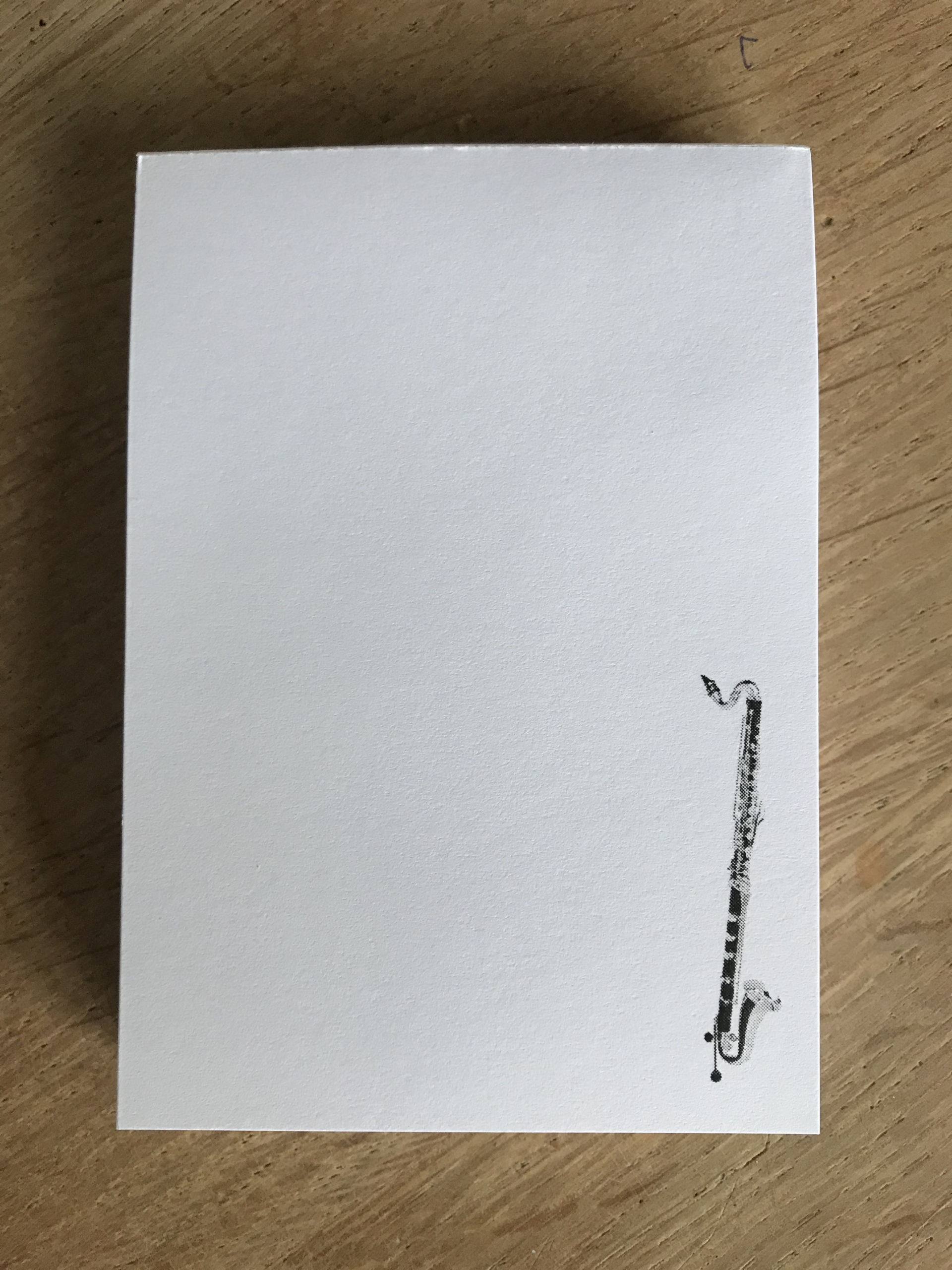 blocnote bass klarinet