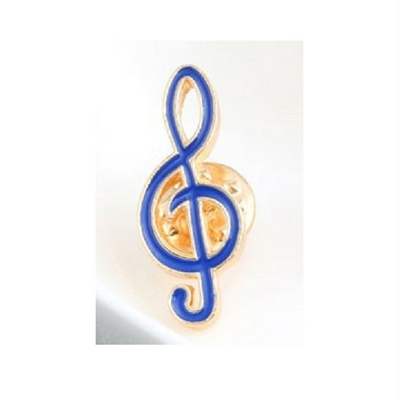 Pin vioolsleutel donkerblauw