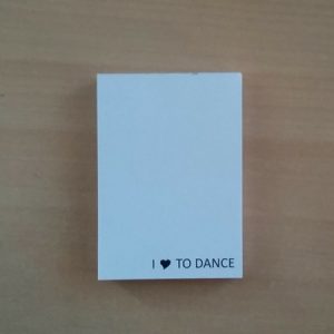blocnote "i love to dance"