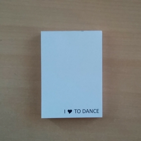 blocnote "i love to dance"
