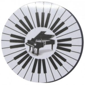 Onderzetters pianotoetsen (rond)