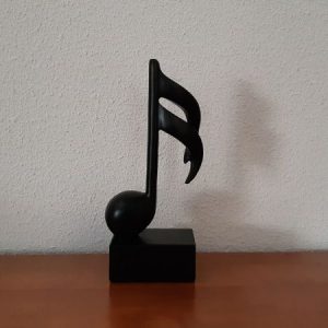 Beeldje zestiende noot zwart +
