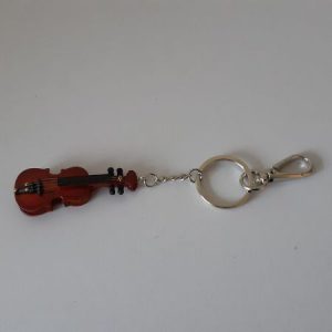 sleutelhanger viool - hout