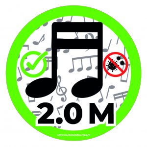 STICKERSET - 'Veilig Musiceren 2.0m' (4 st)