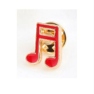 Pin muzieknoten rood
