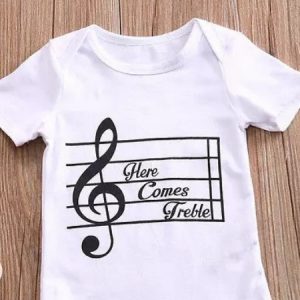 Rompertje met vioolsleutel (maat 70 treble) baby