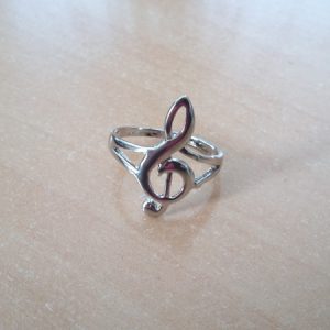 Ring vioolsleutel groot