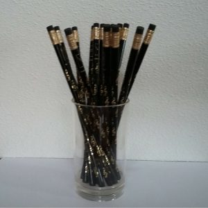 potlood (vioolsleutel zwart) - met gum