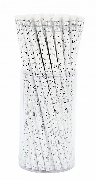 Potlood noten en sleutels en tekens (wit) - Afbeelding 31