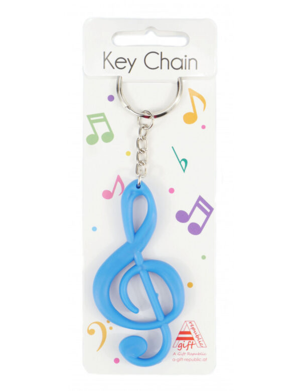 Sleutelhanger Vioolsleutel - Blauw