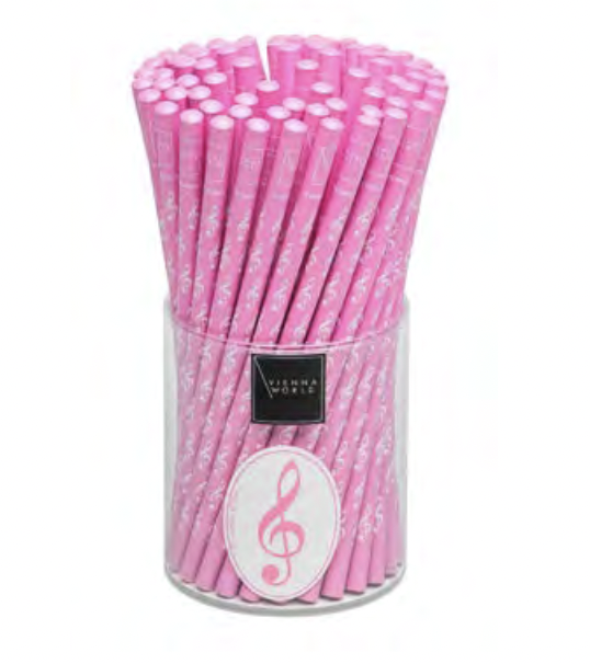 Potlood - vioolsleutel (roze)