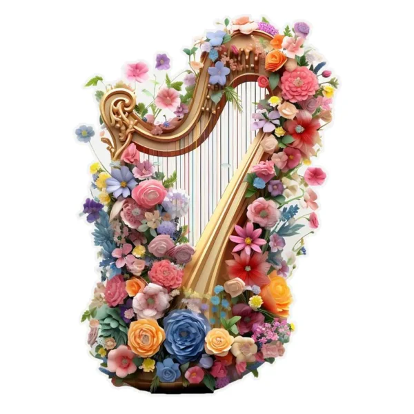 Houten legpuzzel - Harp