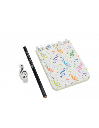 Notitieboekje(A7) - Muziektekens (wit / color)