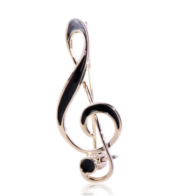 Broche vioolsleutel (goudkleurig)