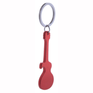 Flesopener en sleutelhanger gitaar (rood)