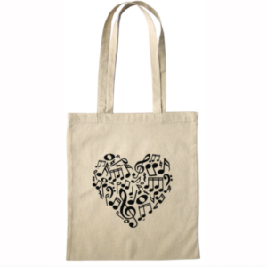 Tas muzieknoten (hart)