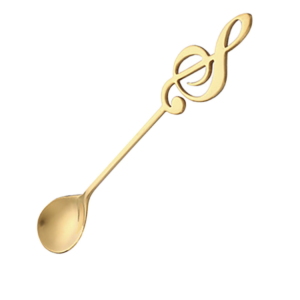 Theelepel vioolsleutel (goud)