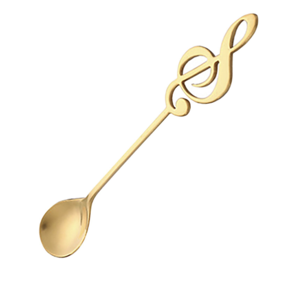 Theelepel vioolsleutel (goud)