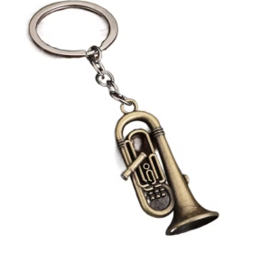 Sleutelhanger Tuba (bronskleurig)