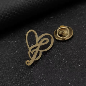 Pin vioolsleutel Hart (goudkleurig)