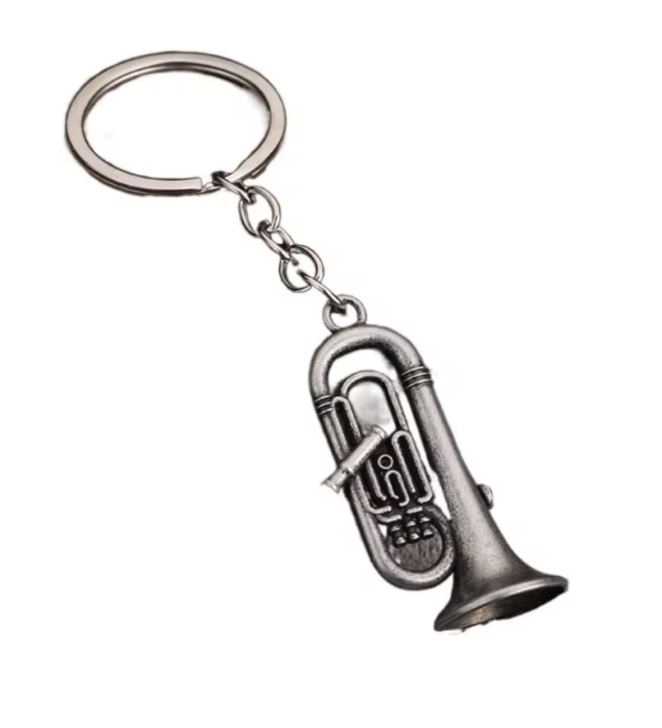 Sleutelhanger Tuba (zilverkleurig)
